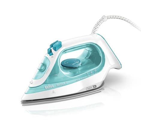 Braun TexStyle 3 SI 3041 - Dampstrykejern med automatisk slukking - såleplate: FreeGlide 3D SuperCeramic - 2350 W - turkis