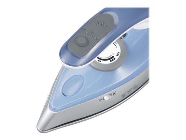 SEVERIN BA 3234 - Reisedampstrykejern med automatisk slukking - såleplate: rustfritt stål - 1000 W - blå/sølv