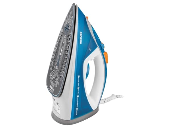 Sencor SSI 7710BL, Tørr & dampstrykejern, Keramisk strykesåle, 3 m, 120 g/min, Blå, Hvit, 25 g/min