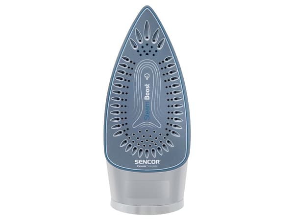 Sencor SSI 7710BL, Tørr & dampstrykejern, Keramisk strykesåle, 3 m, 120 g/min, Blå, Hvit, 25 g/min