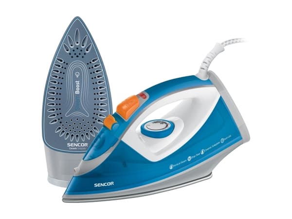 Sencor SSI 7710BL, Kuiva- & höyrysilitysrauta, Keraaminen pohjalevy, 3 m, 120 g/min, Sininen, Valkoinen, 25 g/min