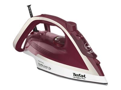 Tefal Ultragliss Plus FV6810 - Höyrysilitysrauta - pohjalevy: Durilium Airglide - 2800 W - viininpunainen/hopeanvärinen
