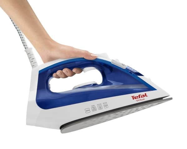 Tefal Virtuo FV1711, Ångstrykjärn, Durilium stryksula, 1,9 m, 80 g/min, Violett, Vit, 24 g/min