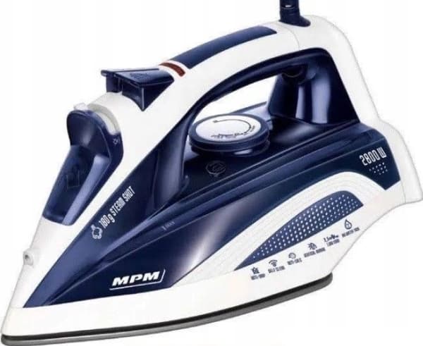 MPM MZE-21/N, Höyrysilitysrauta, Keraaminen pohjalevy, 2,5 m, 180 g/min, Sininen, 50 g/min