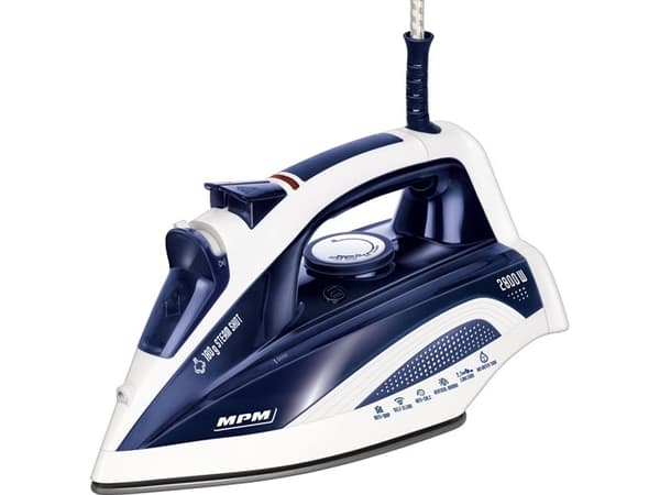 MPM MZE-21/N, Höyrysilitysrauta, Keraaminen pohjalevy, 2,5 m, 180 g/min, Sininen, 50 g/min