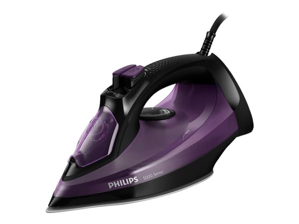 Philips 5000 series DST5030/80 Höyrysilitysrauta, Höyrysilitysrauta, SteamGlide Plus -pohjalevy, 2 m, 180 g/min, Violetti, 45 g/min