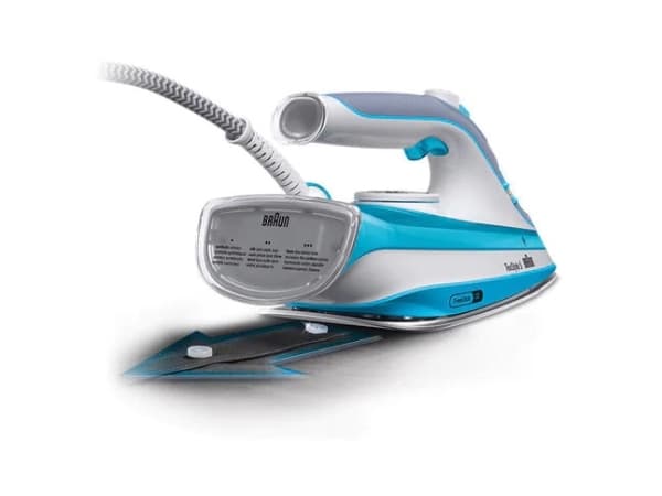 Braun TexStyle 5 SI 5006 BL, Kuiva- & höyrysilitysrauta, Keraaminen pohjalevy, 2 m, 180 g/min, Sininen, Harmaa, Valkoinen, 50 g/min