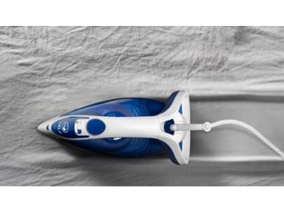 Tefal Easygliss 2 FV5736E0, Kuiva- & höyrysilitysrauta, Durilium AirGlide soleplate, 2 m, 220 g/min, Sininen, Valkoinen, 45 g/min