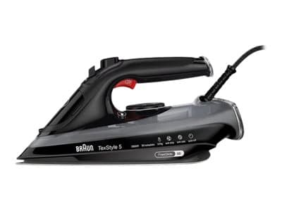 Braun TexStyle 5 SI 5088 BK, Kuiva- & höyrysilitysrauta, EloxalPlus soleplate, 2 m, 220 g/min, Musta, 50 g/min