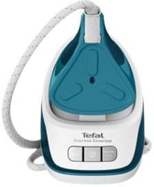 Tefal Express Essential SV6115 - Höyrysilitysrauta automaattisella sammutuslaitteella - silityslevy: Ceramic Xpress Glide - 2200 W - valkoinen/turkoo