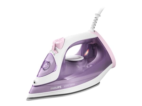Philips 3000 series DST3010/30, Höyrysilitysrauta, Keraaminen pohjalevy, 1,9 m, 140 g/min, Purppura, Valkoinen, 30 g/min