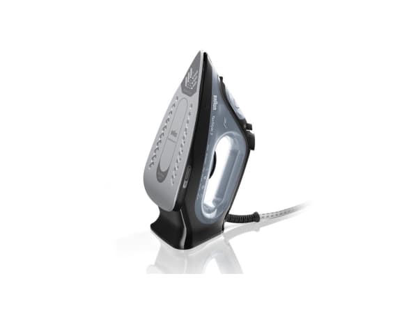 Braun TexStyle 3 SI 3055 BK - Dampstrykejern med automatisk slukking - såleplate: FreeGlide 3D SuperCeramic - 2400 W - svart