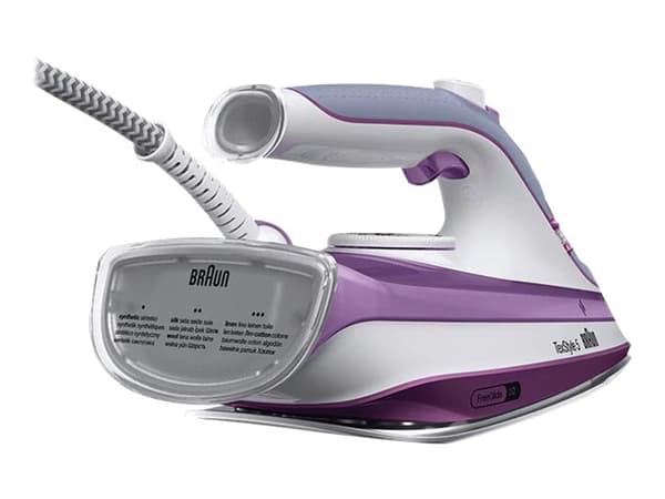 Braun TexStyle 5 SI 5037 VI - Dampstrykejern med automatisk slukking - såleplate: FreeGlide 3D SuperCeramic - 2700 W - fiolett