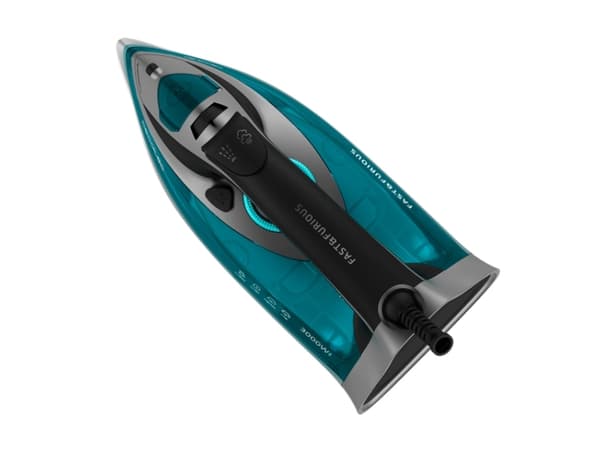 Cecotec Fast&Furious 5040 Absolute, Höyrysilitysrauta, 230 g/min, Musta, Harmaa, Turkoosi, 65 g/min, Painikkeet, Selauspalkki, 3000 W