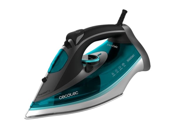 Cecotec Fast&Furious 5040 Absolute, Höyrysilitysrauta, 230 g/min, Musta, Harmaa, Turkoosi, 65 g/min, Painikkeet, Selauspalkki, 3000 W