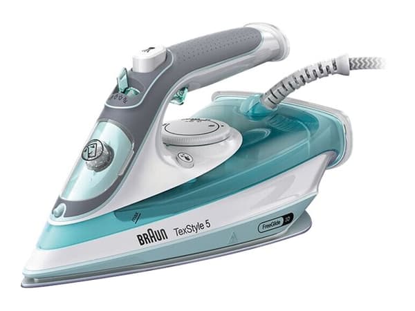 Braun TexStyle 5 SI 5017 GR - Ångstrykjärn - sula FreeGlide 3D SuperCeramic - 2700 W - grön