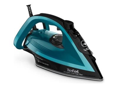 Tefal Ultragliss Anti-Calc Plus FV6832E0 - Dampstrykejern - såleplate: Durilium Airglide - 2800 W - black glama/blue boreal