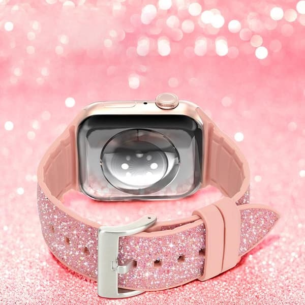 Kingxbar Silicone Crystal Band Apple Watch 6 / 5 / 4 / 3 / 2 40mm / 38mm - Rosa