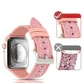 Miniatyrbild 5 av 9: Kingxbar Silicone Crystal Band Apple Watch 6 / 5 / 4 / 3 / 2 40mm / 38mm - Rosa