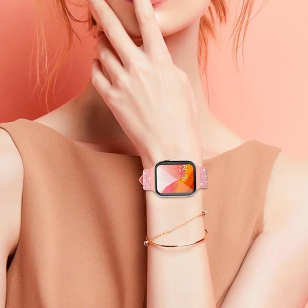 Kingxbar Silicone Crystal Band Apple Watch 6 / 5 / 4 / 3 / 2 40mm / 38mm - Rosa