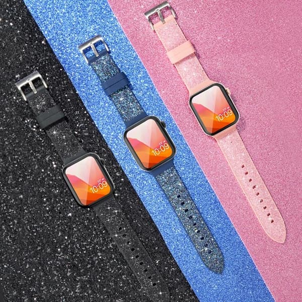 Kingxbar Silicone Crystal Band Apple Watch 6 / 5 / 4 / 3 / 2 40mm / 38mm - Rosa