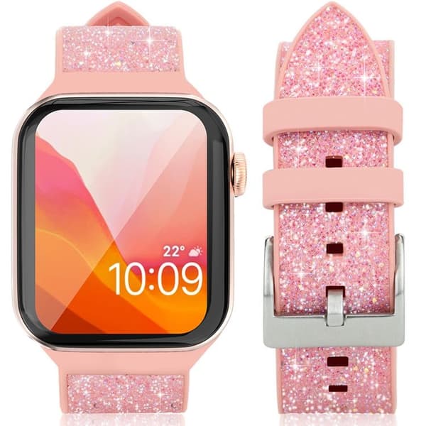 Kingxbar Silicone Crystal Band Apple Watch 6 / 5 / 4 / 3 / 2 40mm / 38mm - Rosa