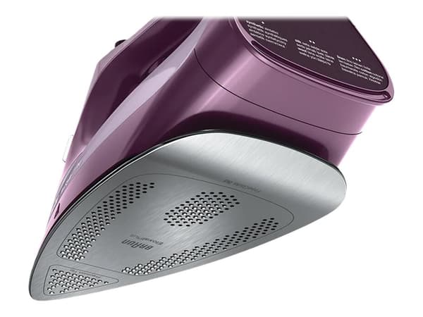 Braun TexStyle 7 Pro SI 7181 VI, Tør &amp; dampstrygejern, EloxalPlus-pohjalevy, 2,5 m, 230 g/min, Violetti, 50 g/min