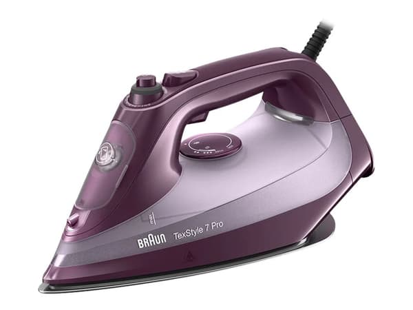 Braun TexStyle 7 Pro SI 7181 VI, Tør &amp; dampstrygejern, EloxalPlus-pohjalevy, 2,5 m, 230 g/min, Violetti, 50 g/min