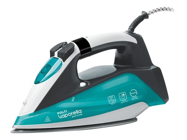 Polti Vaporella Quick & Slide QS220, Höyrysilitysrauta, Alumiininen pohjalevy, 1,9 m, 250 g/min, Vihreä, Valkoinen, 40 g/min