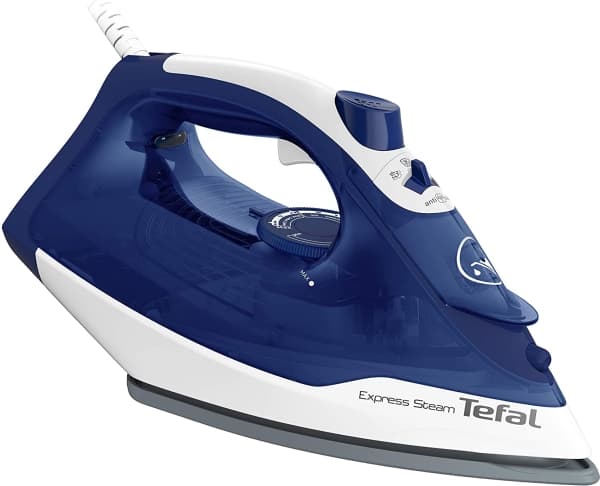 Tefal Express Steam FV2838E0 - Dampstrykejern - såleplate: Cerilium - 2400 W - blå/hvit