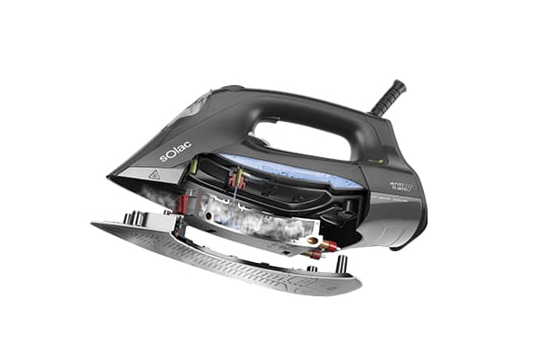 Solac CVG9508, Kuiva- & höyrysilitysrauta, 2 m, Musta, 45 g/min, 2400 W, 220 - 240 V