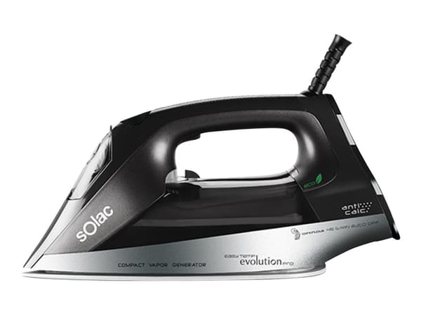 Solac CVG9508, Kuiva- & höyrysilitysrauta, 2 m, Musta, 45 g/min, 2400 W, 220 - 240 V