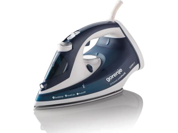 Gorenje SIH2200TQC, Dampstrykejern, Keramisk strykesåle, 2,5 m, 90 g/min, Blå, 30 g/min