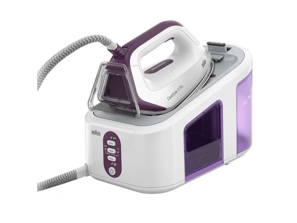 Braun CareStyle 3 Pro IS 3155 - Dampstrykejern med automatisk slukking - såleplate: EloxalPlus - 2400 W - fiolett