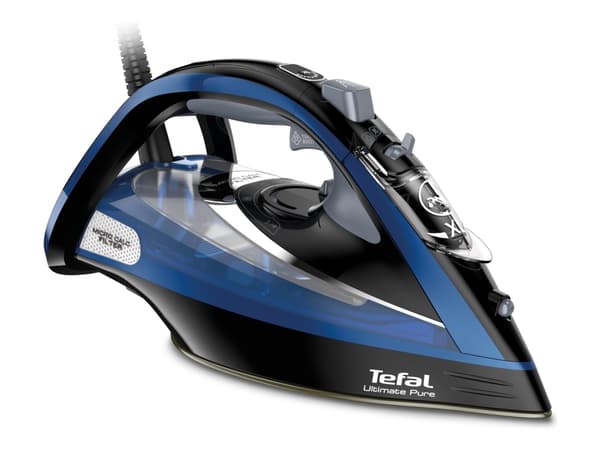 Tefal FV9848E0, Kuiva- & höyrysilitysrauta, 2,5 m, Musta, Sininen, Metallinen, 60 g/min, 0,35 L, 3200 W