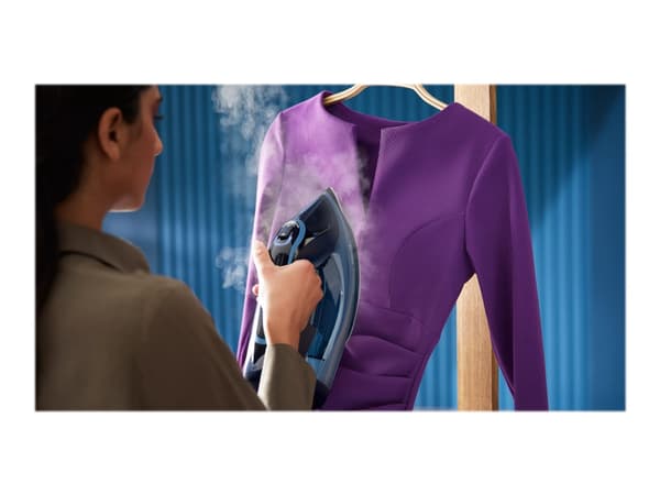 Philips Azur 8000 Series DST8020 - Ångstrykjärn med automatisk avstängning - sula SteamGlide Elite - 3000 W - ljusblå