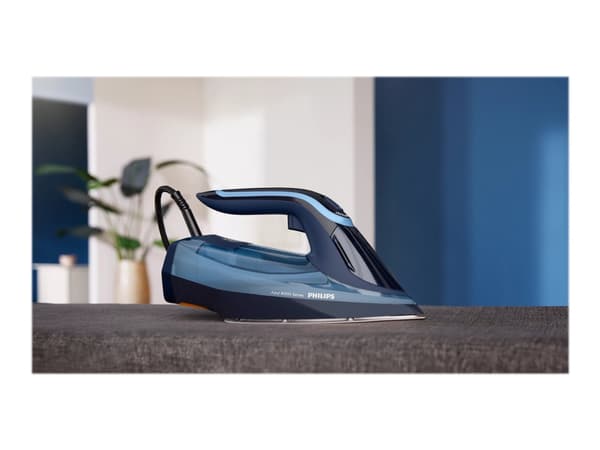 Philips Azur 8000 Series DST8020 - Ångstrykjärn med automatisk avstängning - sula SteamGlide Elite - 3000 W - ljusblå