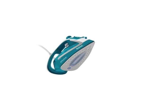 Tefal EasyGliss Plus FV5737, Kuiva- & höyrysilitysrauta, Durilium-pohjalevy, 2 m, 220 g/min, Turkoosi, Valkoinen, 45 g/min