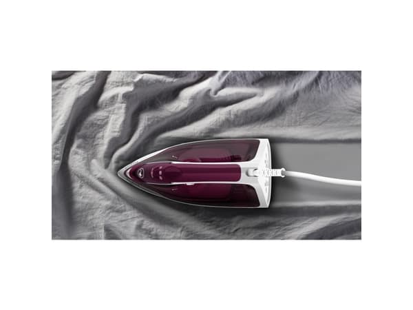 Tefal Express Steam FV2835E0, Torr & Ångstrykjärn, Strykjärnssula Cerilium, 1,9 m, 160 g/min, Lila, Vit, 35 g/min