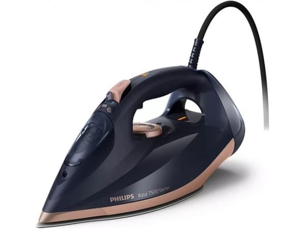 Philips DST7510/80, Kuiva- & höyrysilitysrauta, SteamGlide Elite -pohjalevy, 2 m, Musta, 55 g/min, 0,3 L