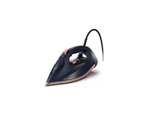 Philips DST7510/80, Kuiva- & höyrysilitysrauta, SteamGlide Elite -pohjalevy, 2 m, Musta, 55 g/min, 0,3 L