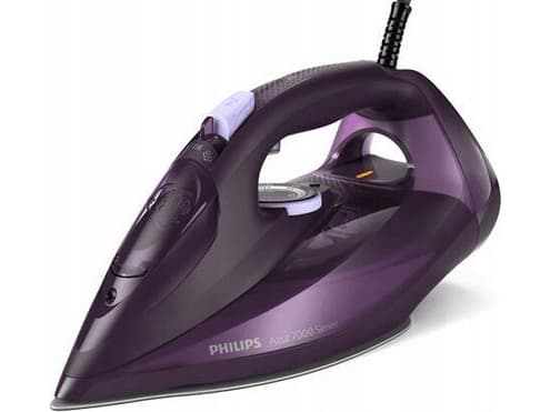 Philips Azur 7000 Series DST7051 - Dampstrykejern med automatisk slukking - såleplate: SteamGlide Elite - 2800 W - dark purple