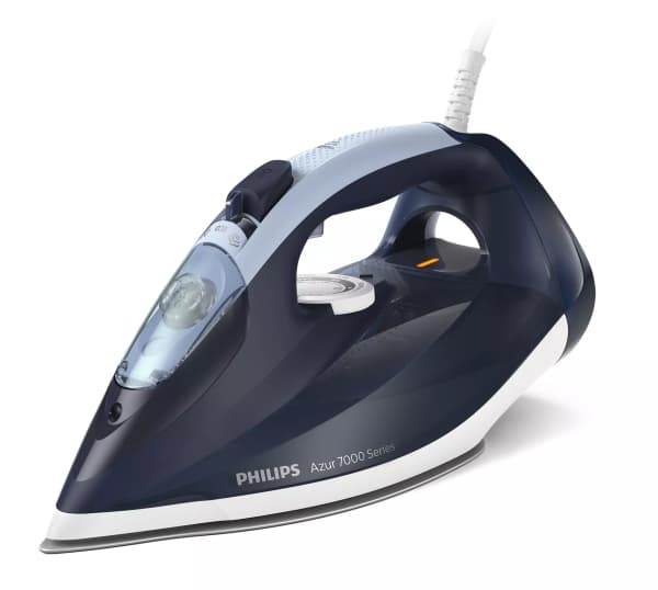 Philips Azur 7000 Series DST7030 - Dampstrykejern med automatisk slukking - såleplate: SteamGlide Plus - 2800 W - mørk blå