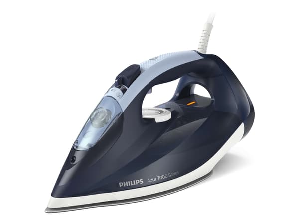 Philips Azur 7000 Series DST7030 - Dampstrykejern med automatisk slukking - såleplate: SteamGlide Plus - 2800 W - mørk blå