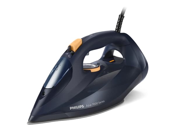 Philips 7000 series DST7060/20, Höyrysilitysrauta, SteamGlide Elite -pohjalevy, 2 m, 250 g/min, Sininen, Keltainen, 55 g/min