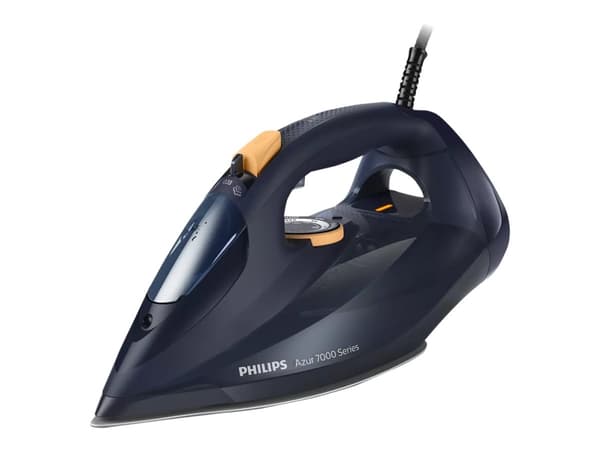 Philips 7000 series DST7060/20, Höyrysilitysrauta, SteamGlide Elite -pohjalevy, 2 m, 250 g/min, Sininen, Keltainen, 55 g/min