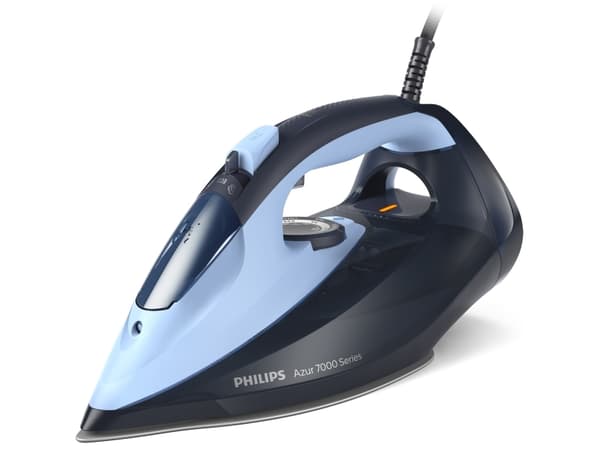 Philips 7000 series DST7041/21 HV-höyrysilitysrauta, vaaleansininen/tummansininen, Höyrysilitysrauta, SteamGlide Elite -pohjalevy, 2 m, 250 g/min, Si