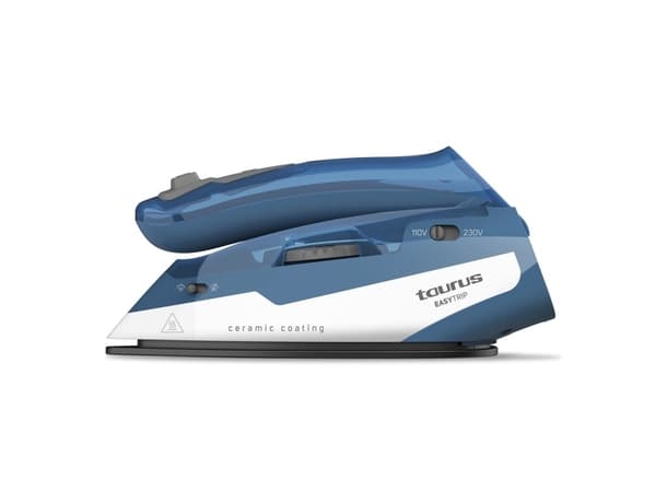 Taurus EasyTrip, Tørr & dampstrykejern, Keramisk strykesåle, 1,9 m, 40 g/min, Blå, Hvit, 10 g/min