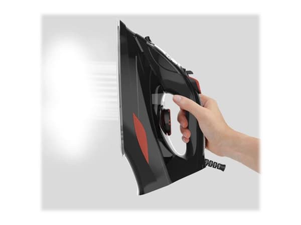 Black & Decker BXIR3000E, Höyrysilitysrauta, Keraaminen pohjalevy, 2 m, 200 g/min, Musta, Oranssi, 45 g/min