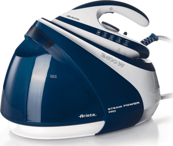 Ariete Steam Power Pro 6413, 2400 W, 140 g/min, Pohjalevy ruostumatonta terästä, 7 bar, 1,8 L, Sininen, Valkoinen